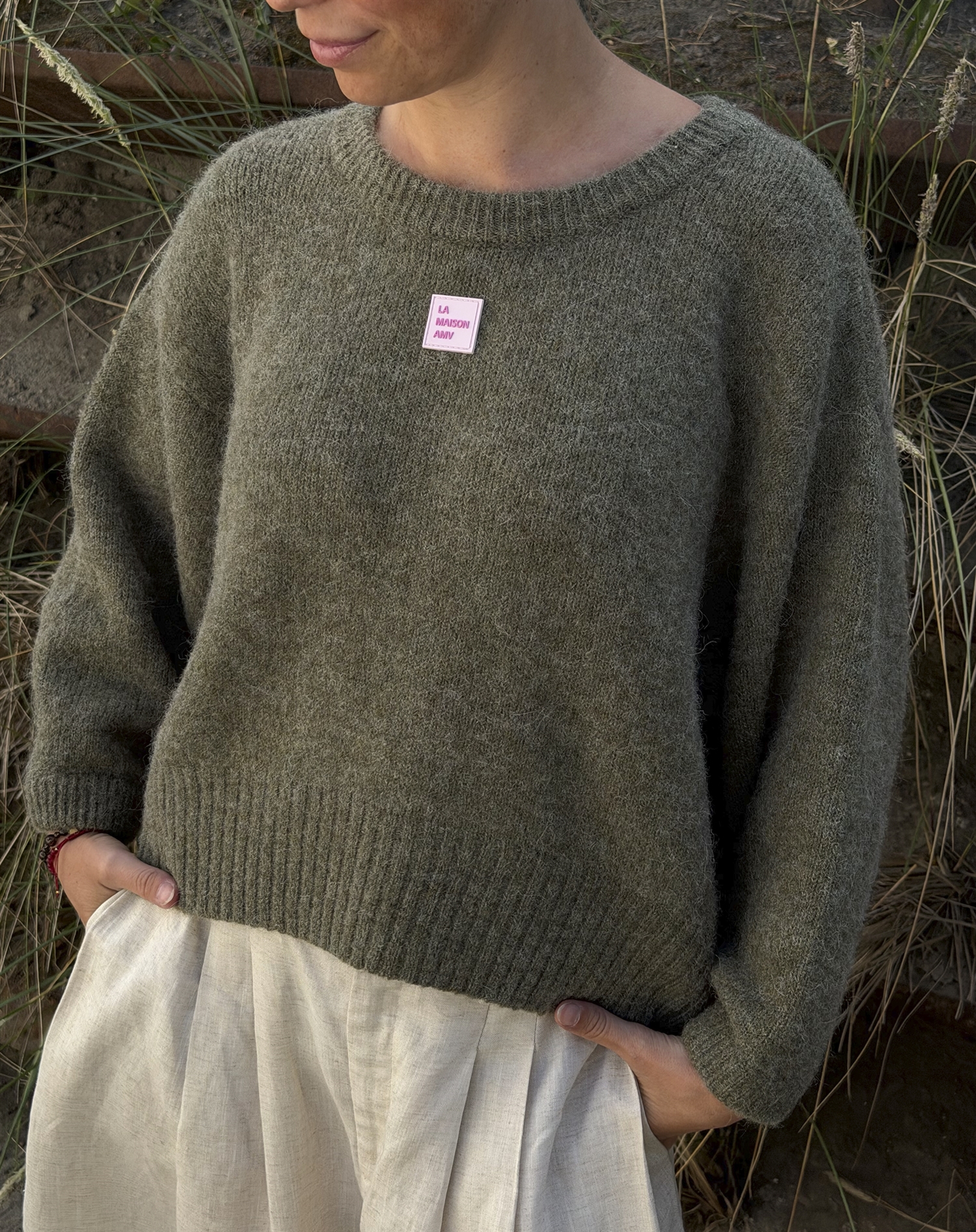 American Vintage - East Jumper Strik - Melange Lizard